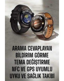 Akıllı Saat Sesli Görüşme, NFC Uyumlu, Bildirim Görme ve Uyku ve Sağlık Takibi