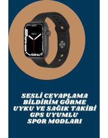 Akıllı Saat Tema Değiştirme Uyku ve Sağlık Takibi Sesli Asistan Bildirim Görme