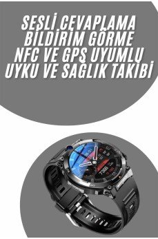 Akıllı Saat Titanyum Kasa Yuvarlak Ekran Alarm Uyku ve Sağlık Takibi Titreşimli