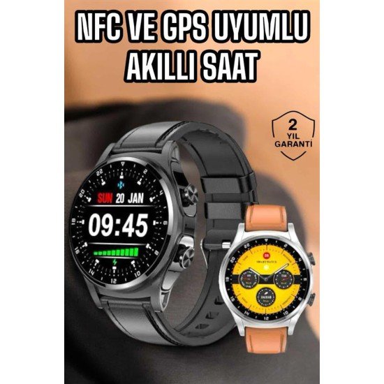Akıllı Saat Titreşimli Pusula Nabız ve Tansiyon Ölçer NFC Uyumlu Akıllı Saat Titreşimli Pusula Nabız ve Tansiyon Ölçer NFC Uyumlu