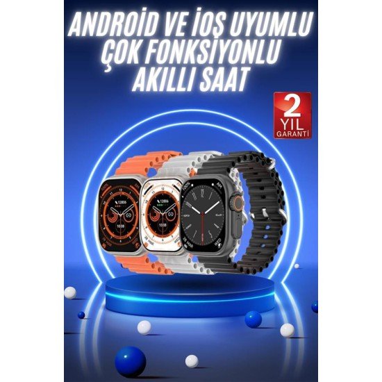 Akıllı Saat Ultra Android & İOS Uyumlu Arama Bildirim Özellikli Akıllı Saat Ultra Android & İOS Uyumlu Arama Bildirim Özellikli