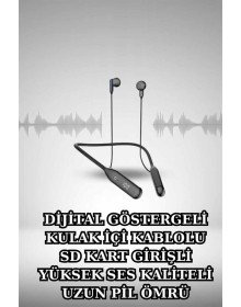 Alarm ve Titreşim Özellikli Akıllı Saat ve Mikrofonlu Kablolu Bluetooth Kulaklık 60 Saat