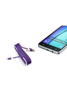 Android Örgü Şeklinde Renkli Çelik Şarj Data Kablosu - Mor