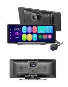 Android ve İOS Uyumlu Ön Arka Çift Kameralı Araç Ekranı Dokunmatik CarPlay