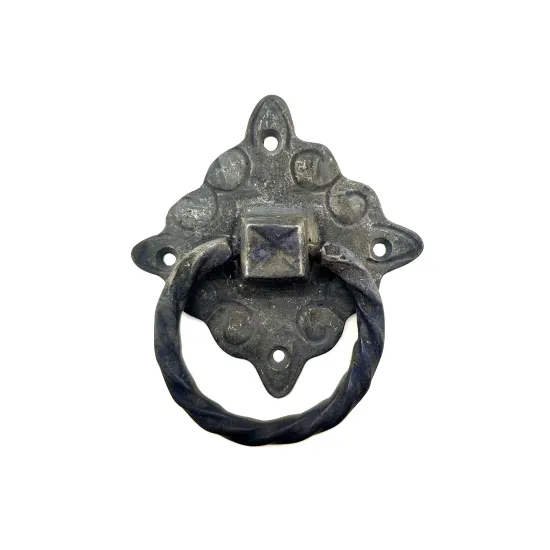 Antika Tarz Dekoratif Pirinç Mobilya Kulbu, Kapı Kilit Halkası - 94x97 mm, Büyük, Oksit Antika Tarz Dekoratif Pirinç Mobilya Kulbu, Kapı Kilit Halkası - 94x97 mm, Büyük, Oksit