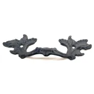 Antika Tarz Dekoratif Pirinç Çiçek Kapı Kulbu - 30x110 mm, Oksit Antika Tarz Dekoratif Pirinç Çiçek Kapı Kulbu - 30x110 mm, Oksit