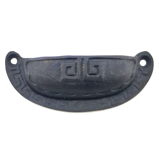 Antika Tarz Dekoratif Pirinç Çizgili Tas Mobilya Kulbu - 37x90 mm, Oksit Antika Tarz Dekoratif Pirinç Çizgili Tas Mobilya Kulbu - 37x90 mm, Oksit