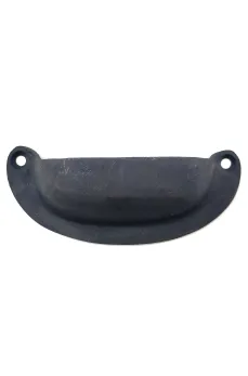 Antika Tarz Dekoratif Pirinç Düz Tas Mobilya Kulbu - 37x87 mm, Oksit