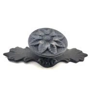 Antika Tarz Dekoratif Pirinç Çiçek Düğme - 29x70 mm, Oksit Antika Tarz Dekoratif Pirinç Çiçek Düğme - 29x70 mm, Oksit