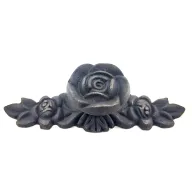 Antika Tarz Dekoratif Pirinç Gül Düğme - 30x100 mm, Oksit Antika Tarz Dekoratif Pirinç Gül Düğme - 30x100 mm, Oksit