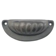 Antika Tarz Dekoratif Pirinç İstiridye Tas Mobilya Kulbu - 37x87 mm, Oksit Antika Tarz Dekoratif Pirinç İstiridye Tas Mobilya Kulbu - 37x87 mm, Oksit