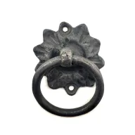 Antika Tarz Dekoratif Pirinç Çiçek Mobilya Kulbu, Kapı Kilit Halkası - 50mm, Oksit Antika Tarz Dekoratif Pirinç Çiçek Mobilya Kulbu, Kapı Kilit Halkası - 50mm, Oksit