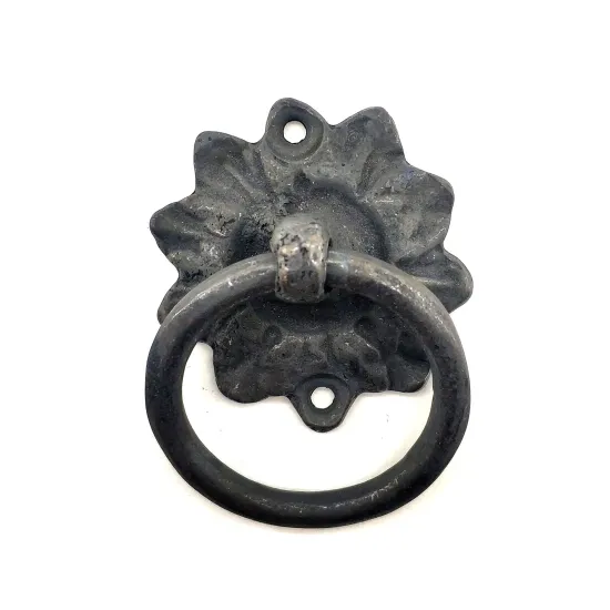 Antika Tarz Dekoratif Pirinç Çiçek Mobilya Kulbu, Kapı Kilit Halkası - 50mm, Oksit Antika Tarz Dekoratif Pirinç Çiçek Mobilya Kulbu, Kapı Kilit Halkası - 50mm, Oksit