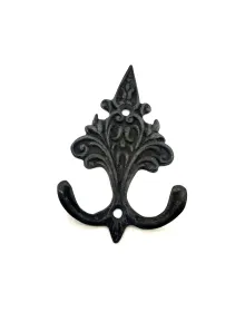 Antika Tarz Dekoratif Pirinç Çam Figürlü Askı - 98x57 mm, Oksit