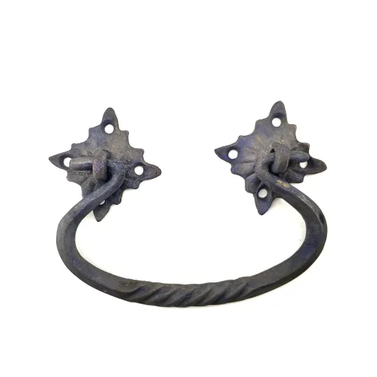 Antika Tarz Dekoratif Pirinç Kazan Kulbu - 90x130 mm, Oksit Antika Tarz Dekoratif Pirinç Kazan Kulbu - 90x130 mm, Oksit