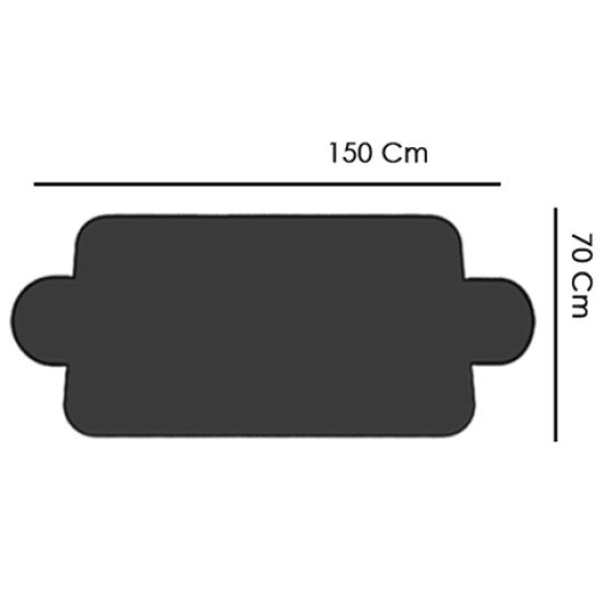 Araç Ön Cam Güneşliği (150x70 cm) - Siyah Araç Ön Cam Güneşliği (150x70 cm) - Siyah