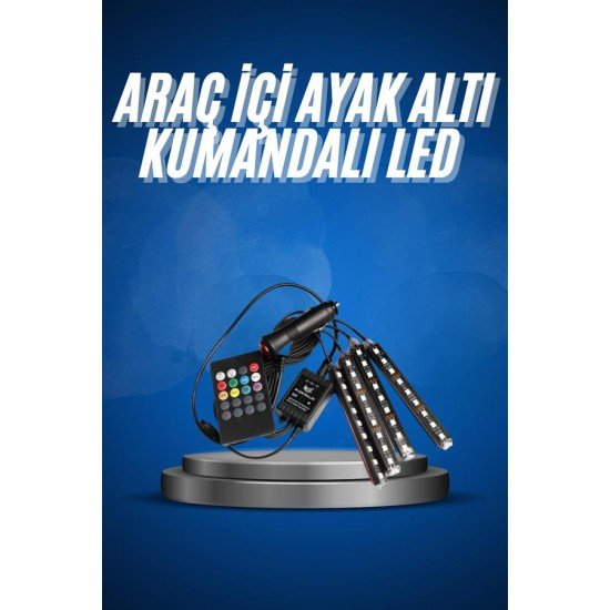 Araç İçi Ayak Altı Led 12 Led Işık Sese Müziğe Duyarlı RGB Işıklı Aydınlatma Seti Araç İçi Ayak Altı Led 12 Led Işık Sese Müziğe Duyarlı RGB Işıklı Aydınlatma Seti