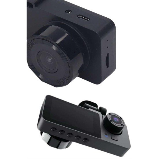 Araç İçi Dikiz Kamerası Sürüş Kaydedici 3 Lensli DVR Kamera