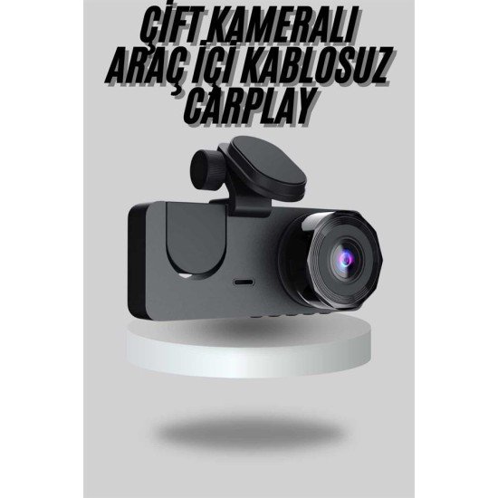 Araç İçi Dikiz Kamerası Sürüş Kaydedici 3 Lensli DVR Kamera