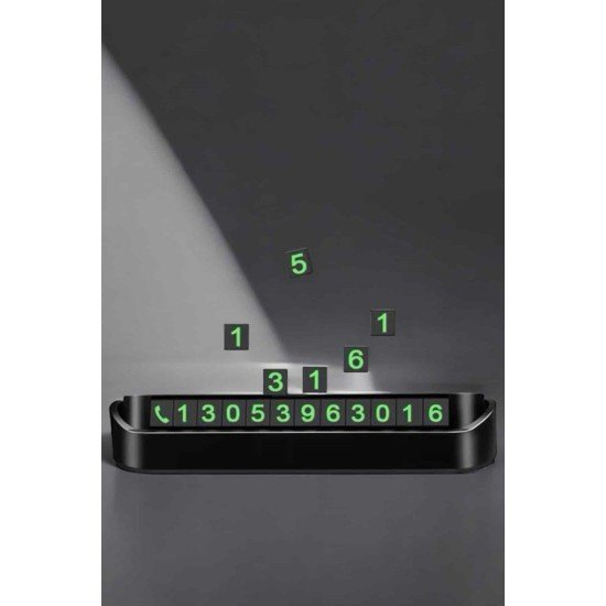 Araç İçi Numaratör Numaralık Torpido Üstü Açılır Kapanır Telefon Numarası Bırakma