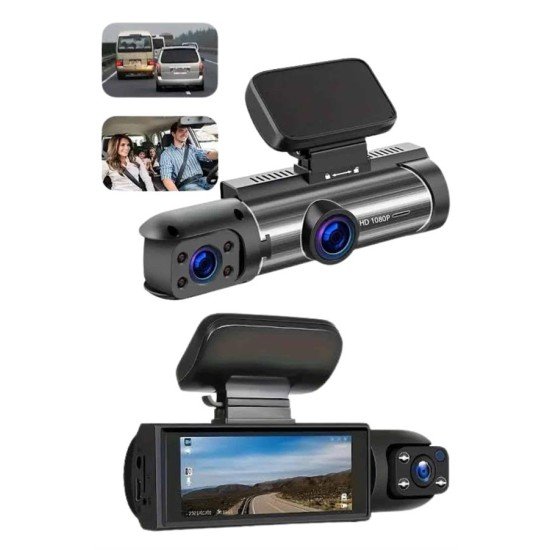 Araç Kamerası Black Box Çift Kameralı Ekranlı Full HD Sürüş Kamerası Araç Kamerası Black Box Çift Kameralı Ekranlı Full HD Sürüş Kamerası