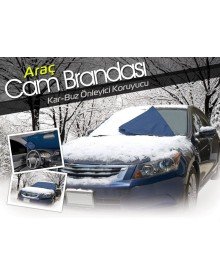 Araç Kar Buz Önleyici Büyük Boy Araç Ön Cam Brandası (150 cm x 70 cm)