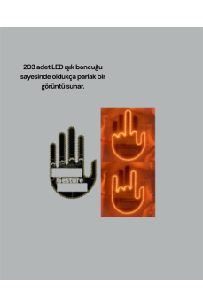 Aracınız İçin Eğlenceli ve Güvenli İletişim: LED Jest Lambası, Uzaktan Kumandalı, Kolay Montaj
