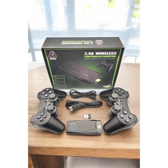 Atari Oyun Konsolu 2000 Oyunlu Game Stick 2.4G Wireless