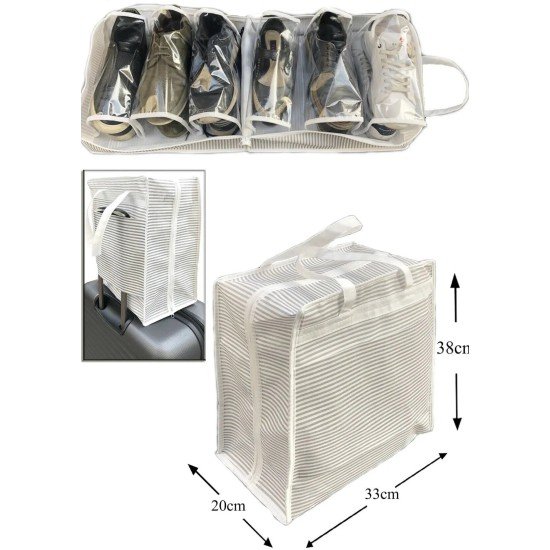 Ayakkabı SAKLAMA ve TAŞIMA Çantası (Çizgili Model) Shoe Tote Ayakkabı SAKLAMA ve TAŞIMA Çantası (Çizgili Model) Shoe Tote