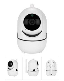 Baby Kamera Kablosuz 720P Beyaz 360 Derece Wifi Kamera Full HD 1080p