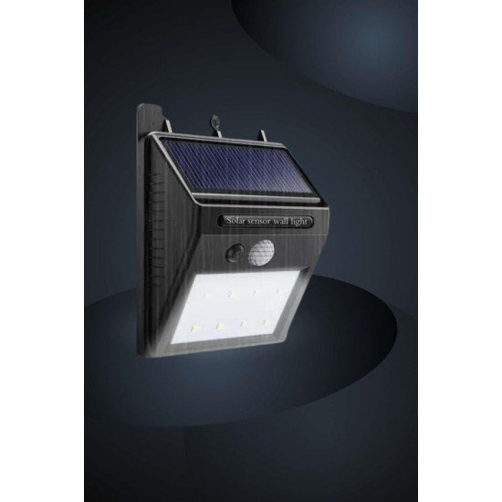 Bahçe Aydınlatma Sensörlü Güneş Enerjili Duvar Lambası 40 Led Işık