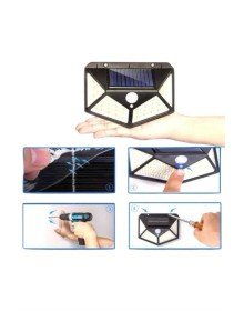 Bahçe Lambası Bahçe Aydınlatma Sensörlü Suya Dayanıklı 100 Led