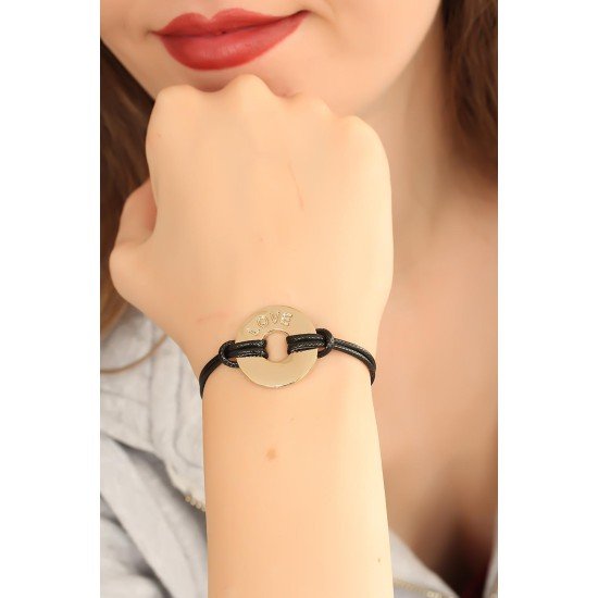 LOVE (Aşık) Siyah Deri İpli Unisex Mood Bileklik LOVE (Aşık) Siyah Deri İpli Unisex Mood Bileklik