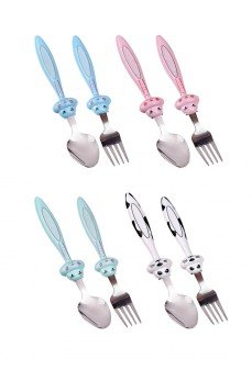 Bebek Çatal Kaşık Seti - 18 cm Bebek Çatal Kaşık Seti - 18 cm