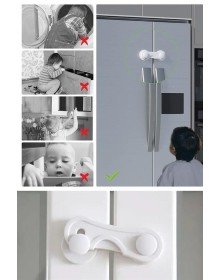 Bebek Çocuk Güvenliği Çekmece ve Dolap İçin Kendiliğinde Yapışkanlı Vidasız Kapak Kilidi