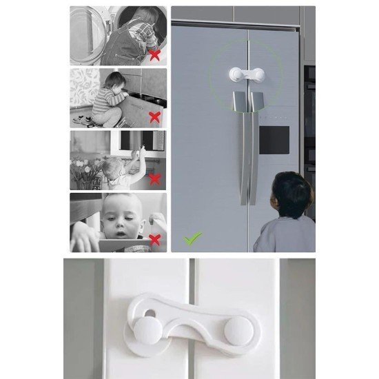 Bebek Çocuk Güvenliği Çekmece ve Dolap İçin Kendiliğinde Yapışkanlı Vidasız Kapak Kilidi Bebek Çocuk Güvenliği Çekmece ve Dolap İçin Kendiliğinde Yapışkanlı Vidasız Kapak Kilidi
