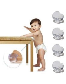 Bebek Çocuk Yumuşak ve Esnek Dairesel Şeffaf Yapışkanlı Güvenlik Köşe Koruyucu (8 Adet)