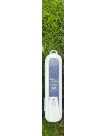 Beyaz Multi Renkli Kapaklı Kalemlik Kutusu -Çanta İçi Saklama - Diş Fırçası - Makyaj Fırçası Kutu