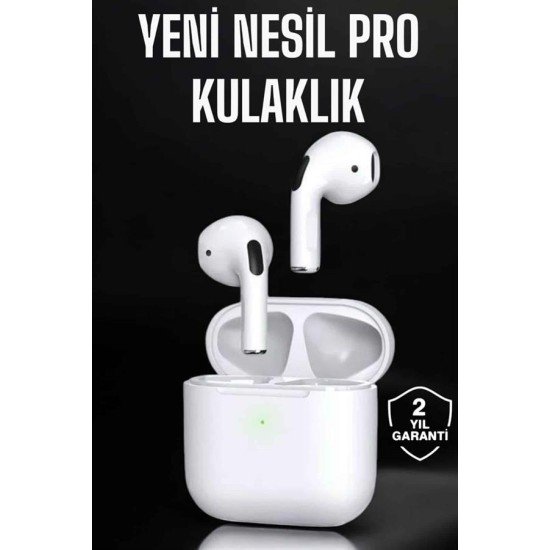 Beyaz Yeni Nesil Pro Bluetooth Kulaklık Yüksek Ses Kaliteli ANC Özelliği
