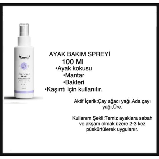Bitkisel Ayak Koku Giderici Bakım Spreyi Bitkisel Ayak Koku Giderici Bakım Spreyi