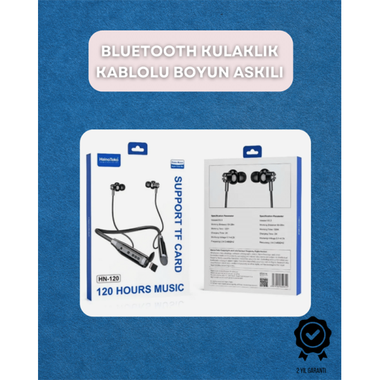 Bluetooth 5.0 Kablosuz Kulaklık – Uzun Pil Ömrü ve Ergonomik Tasarım