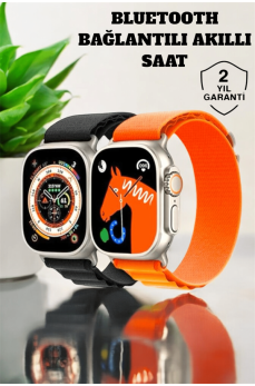 Bluetooth Bağlantılı 49MM Dokunmatik Akıllı Saat Sağlık ve Spor Takip Özellikli