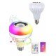 Bluetooth Hoparlör Akıllı Rgb Led Işık Renk Değiştirme Ses Bombası Ampül Görünümlü