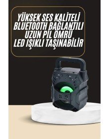 Bluetooth Hoparlör Android ve İOS Uyumlu Ses Bombası USB Girişli Taşınabilir