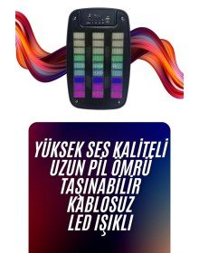 Bluetooth Hoparlör Taşınabilir Şarjlı Işıklı Büyük Boy Yüksek Ses Kaliteli