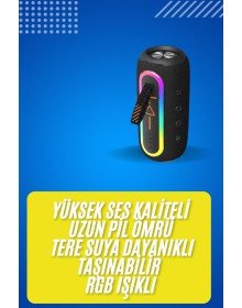 Bluetooth Hoparlör USB Şarjlı Uzun Pil Ömrü Android ve İOS Uyumlu Renkli