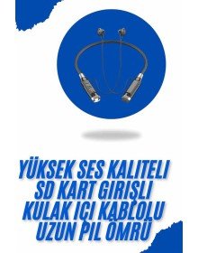 Bluetooth Kulaklık 120 Saat Kullanım Süresi Boyun Askılı Bluetooth Kablosuz Kulaklık