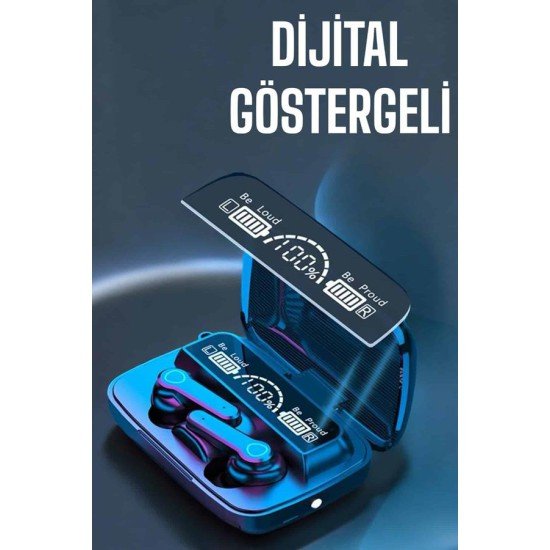 Bluetooth Kulaklık Dijital Göstergeli Kablosuz Uzun Pil Ömrü