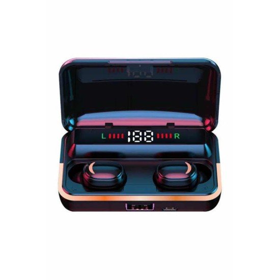 Bluetooth Kulaklık Dijital Şarj Göstergeli Powerbankli Bass Özellikli Kablosuz Kulakiçi 5.1 Mikrofonlu
