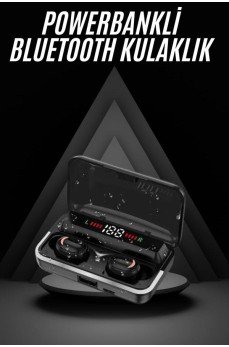 Bluetooth Kulaklık Dijital Şarj Göstergeli Powerbankli Bass Özellikli Kablosuz Kulakiçi 5.1 Mikrofonlu